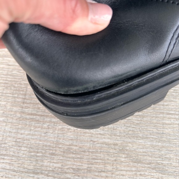 STEVE MADDEN Aiken Tall COMBAT BOOTS womens 9 Black Leather Goth Grunge Moto - Picture 16 of 16